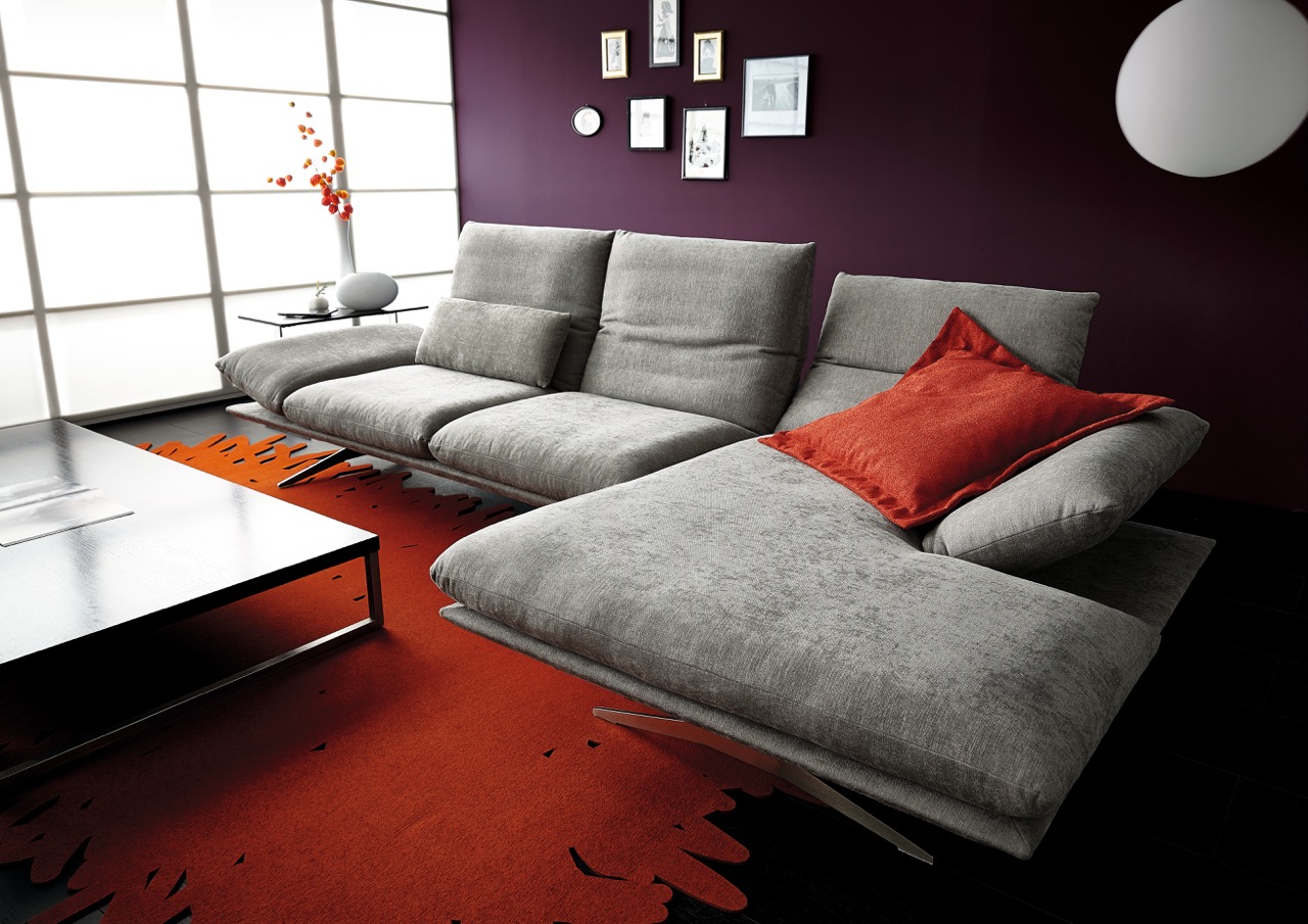 Koinor ECKSOFA Francis Grau_Magni-Leder_Möbelhaus-Polstermöbel-Wonlandschaft-Sofa 1