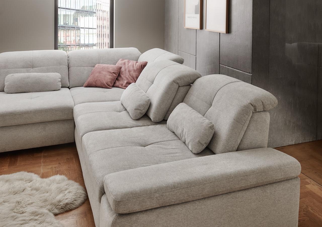 Magni-Leder-MEGAPOL-Ecksofa-Möbelhaus-Polstermöbel-Sofa-Wohnzimmer-Famosa silver 1